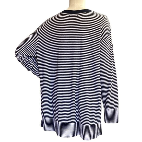 Tommy Hilfiger Striped V-Neck Pullover Sweater Sz XXL Navy/White 140R - Picture 6 of 12